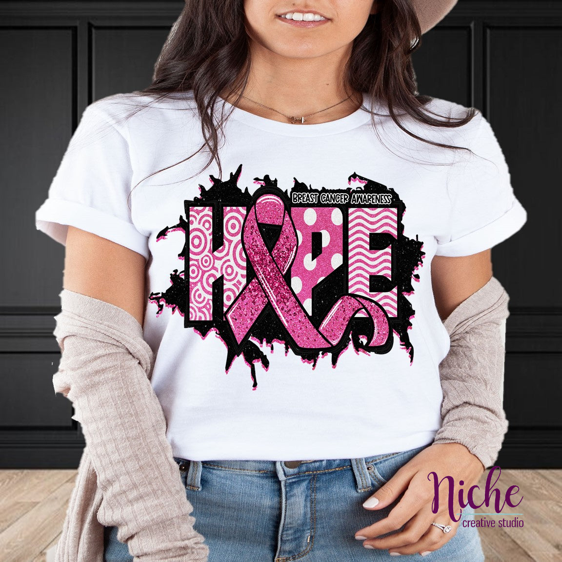 - CAU782 Hope ribbon splash Decal