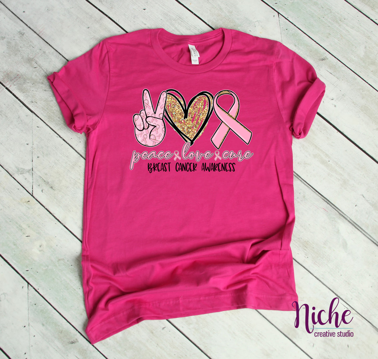 -CAU783 Peace Love Cure Decal