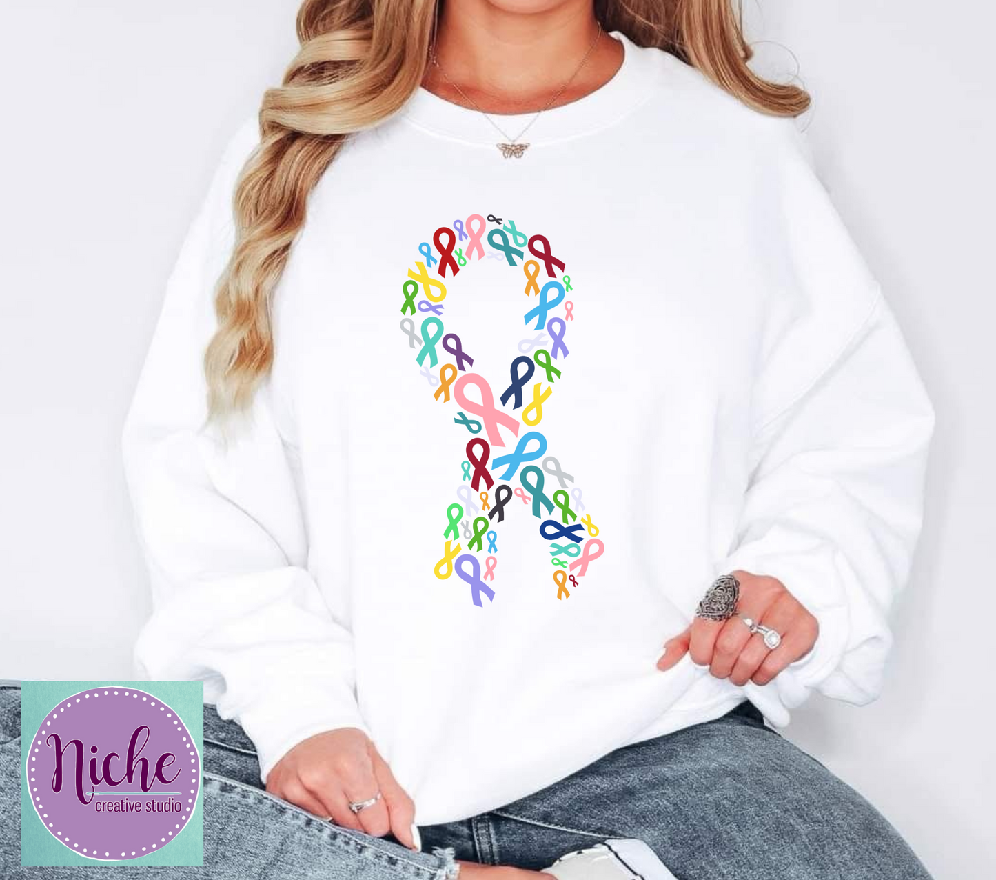 -CAU8128 Multi Cancer Ribbon Decal