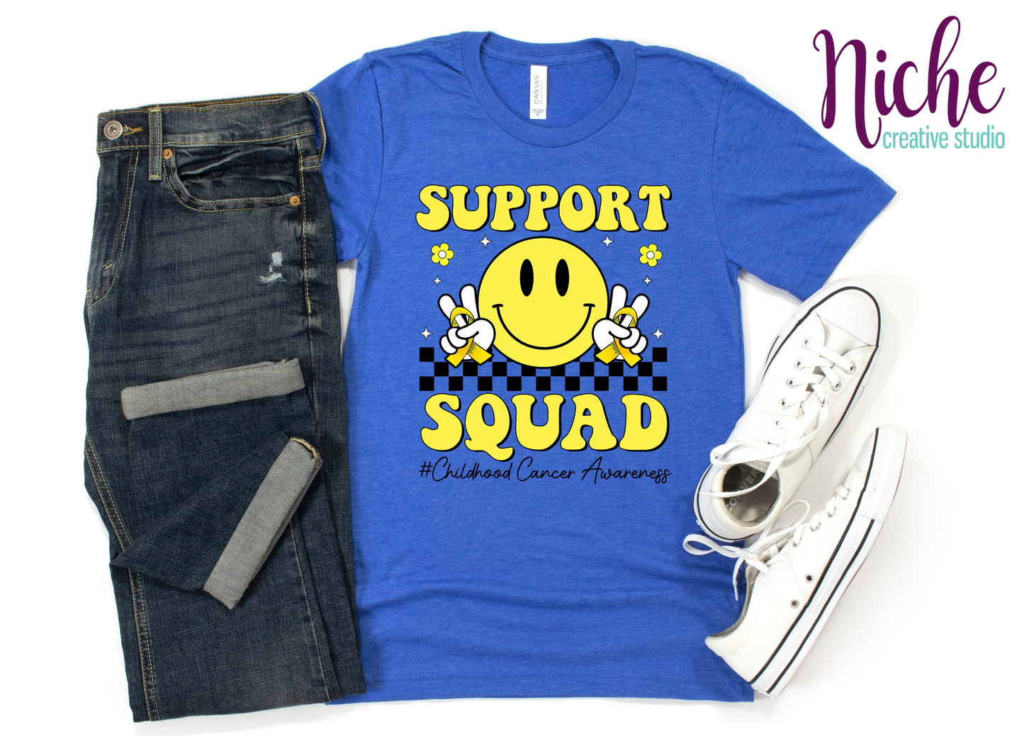 -CAU8297 Childhood Cancer Awareness Support Squad Decal