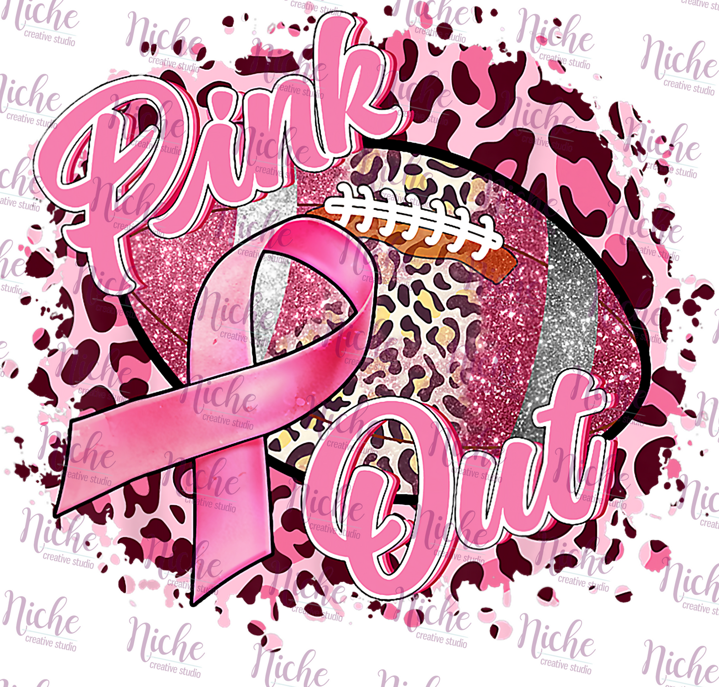 -CAU852 Pink Out Football Decal