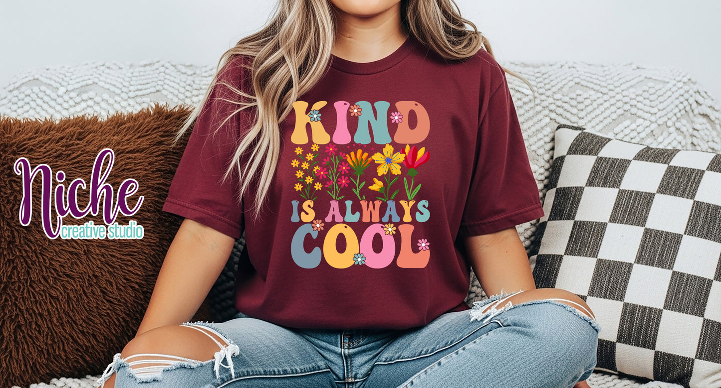 -CAU8602 Kind is Always Flowers Decal