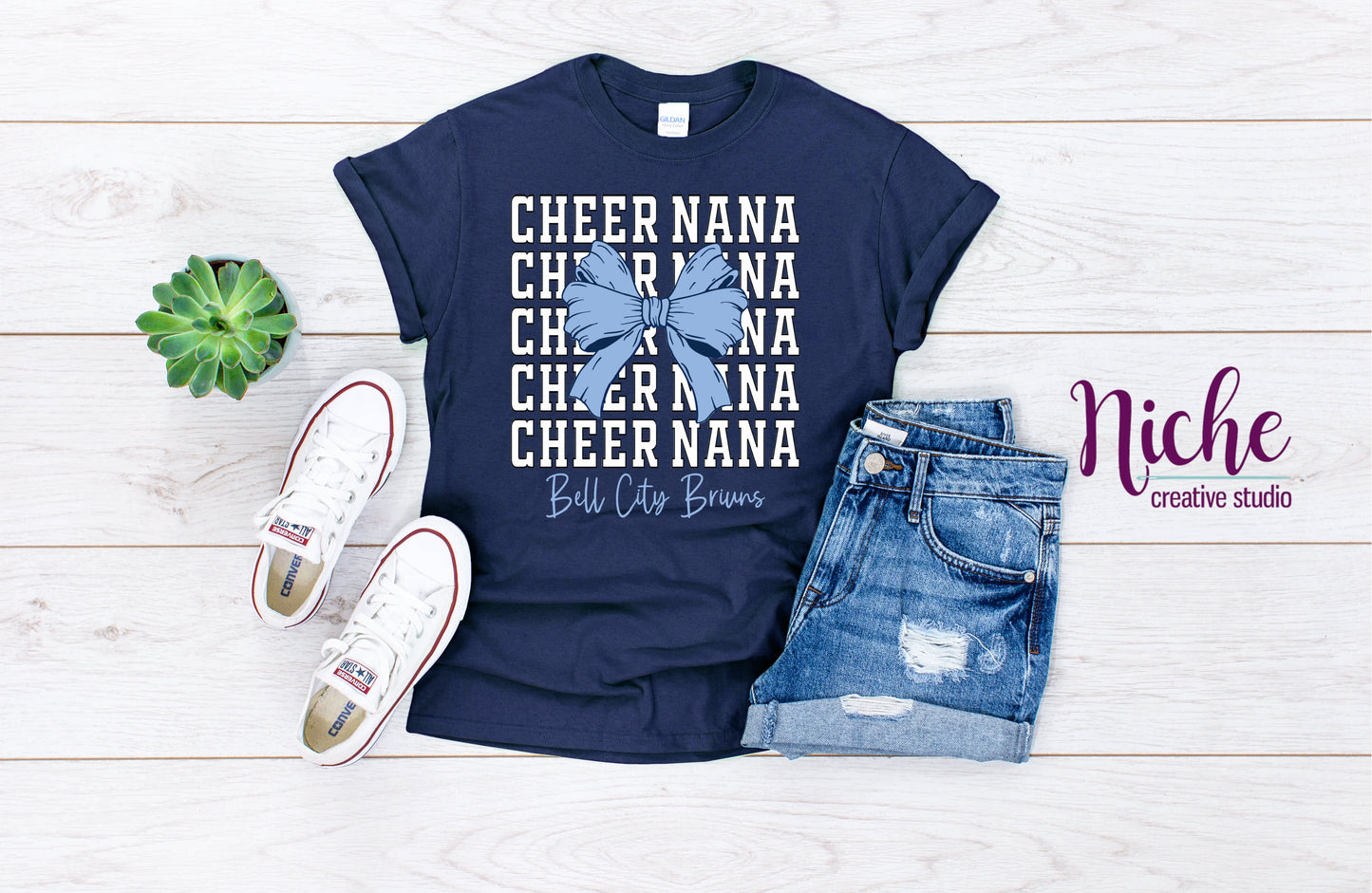 -CHE2035 Cheer Nana Bow Bell City Decal