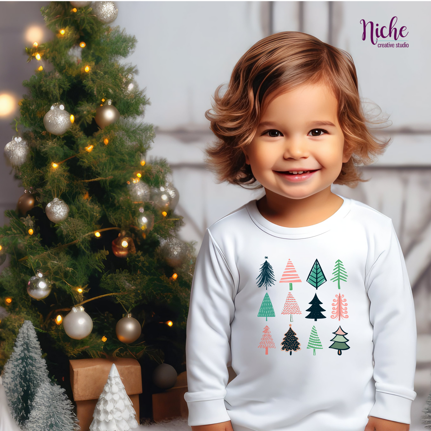 -CHR1016 Hand Drawn Trees Decal