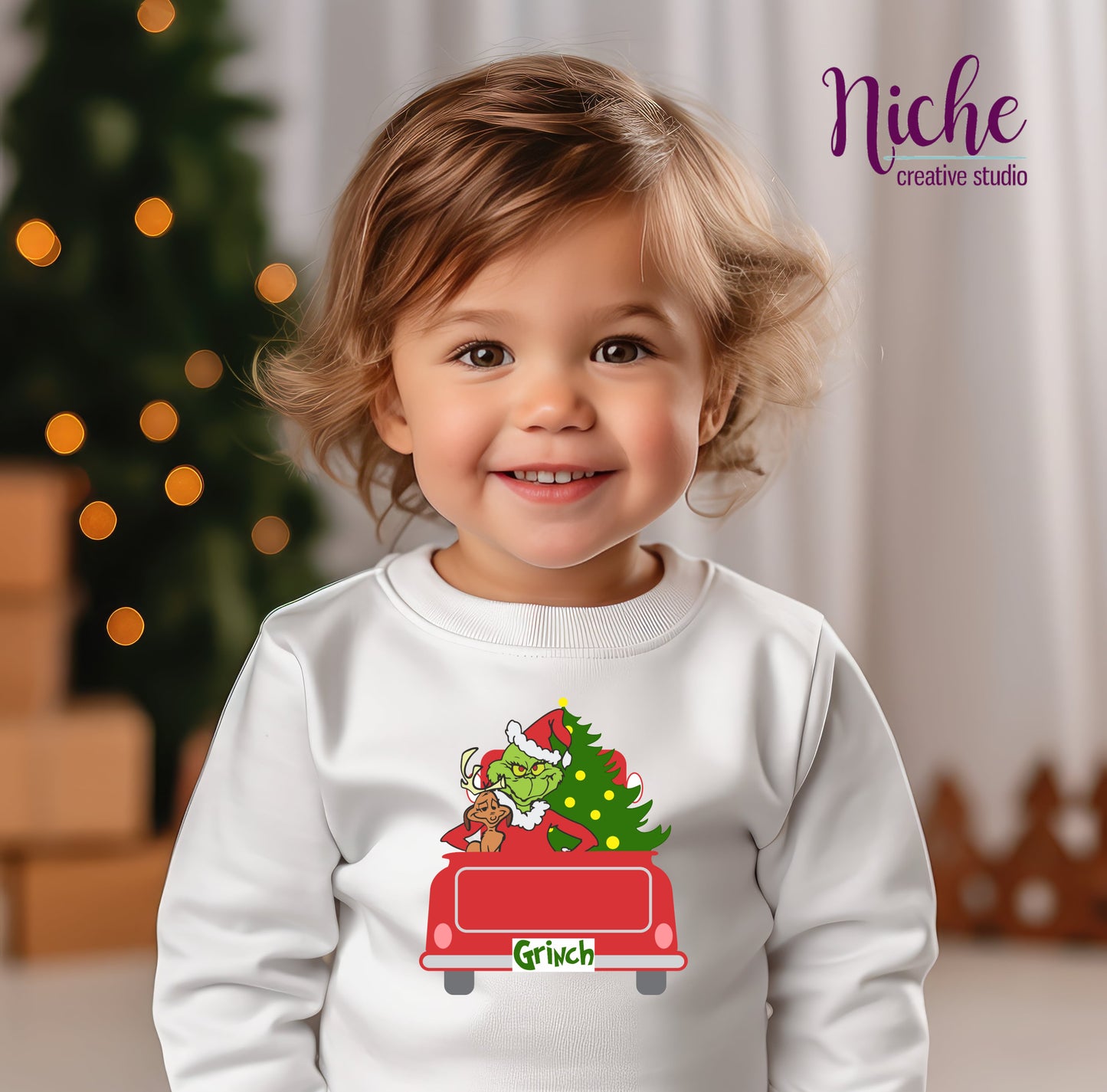 -CHR1074 Grinch Red Truck Decal