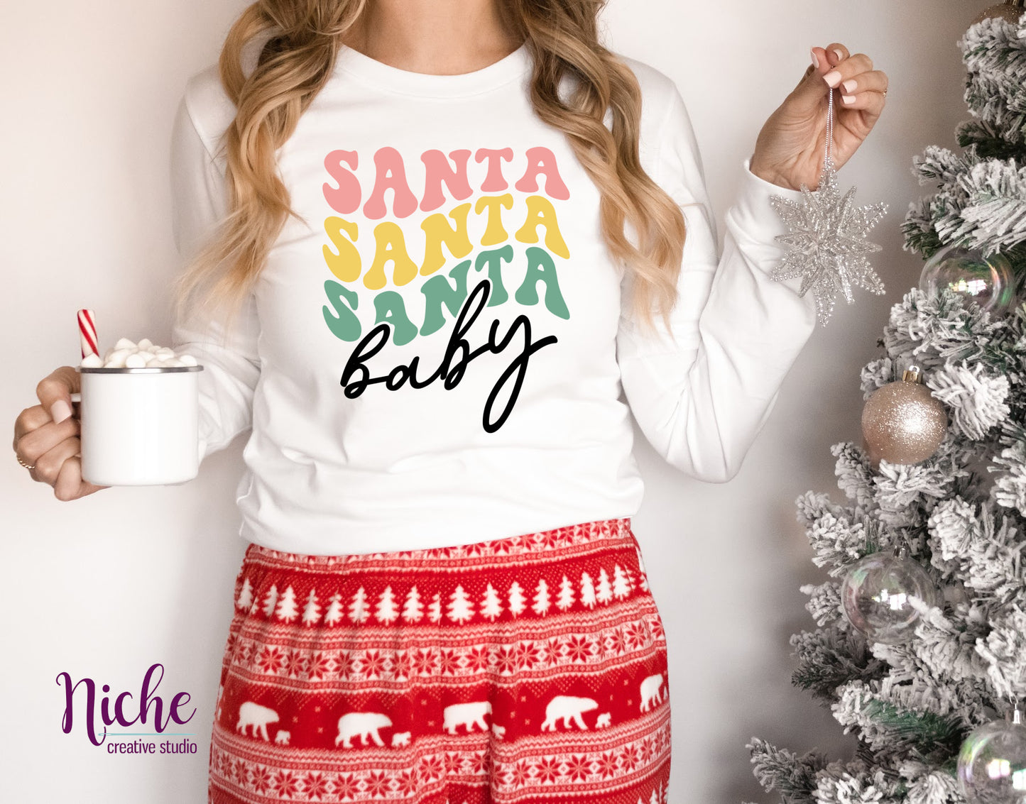 -CHR1135 Retro Santa Decal