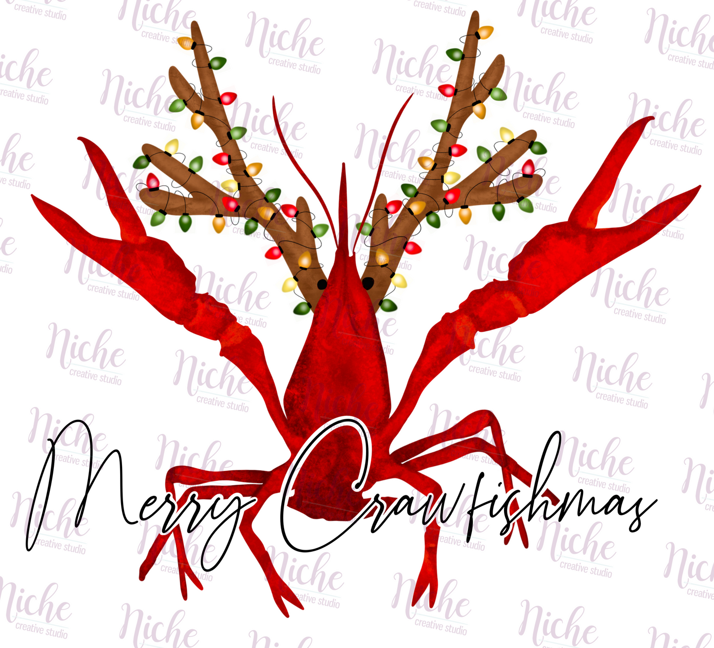 -CHR1155 Christmas Crawfish Decal