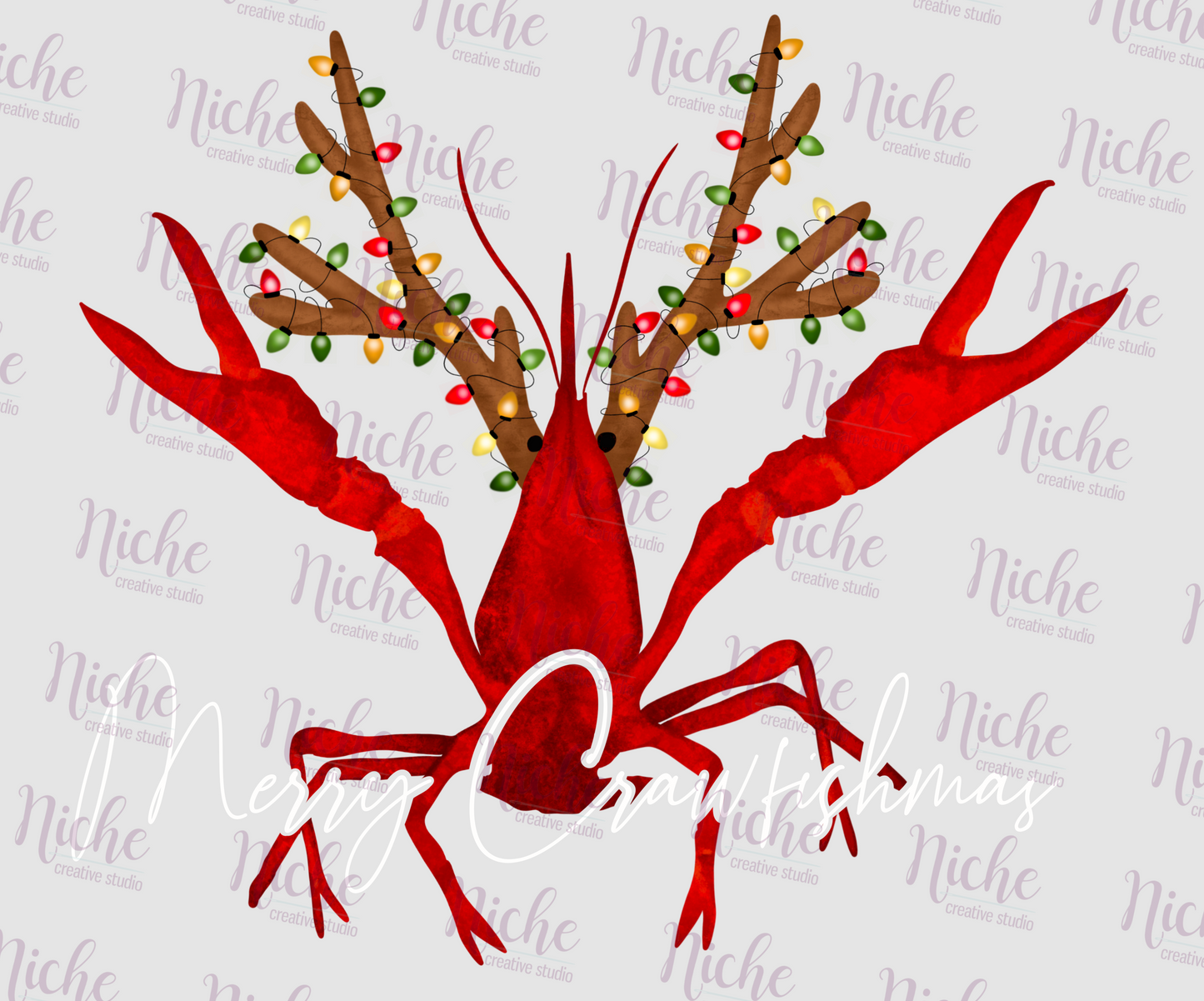 -CHR1155 Christmas Crawfish Decal