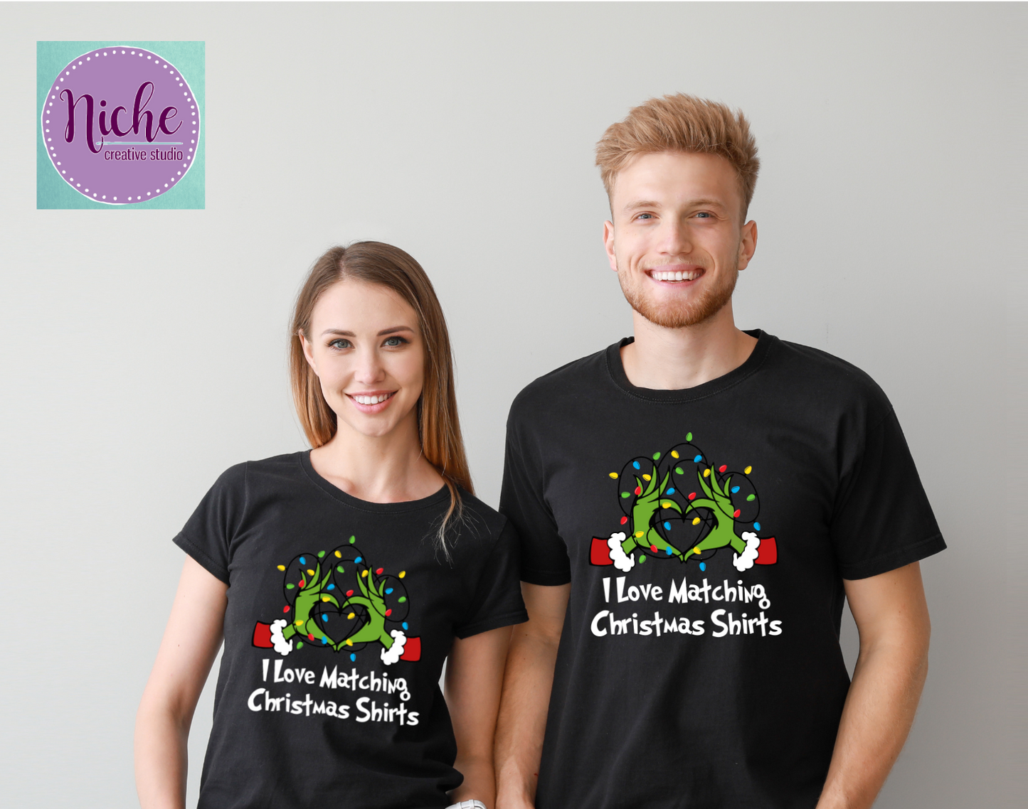 -CHR2961 I Love Matching Christmas Shirts Decal