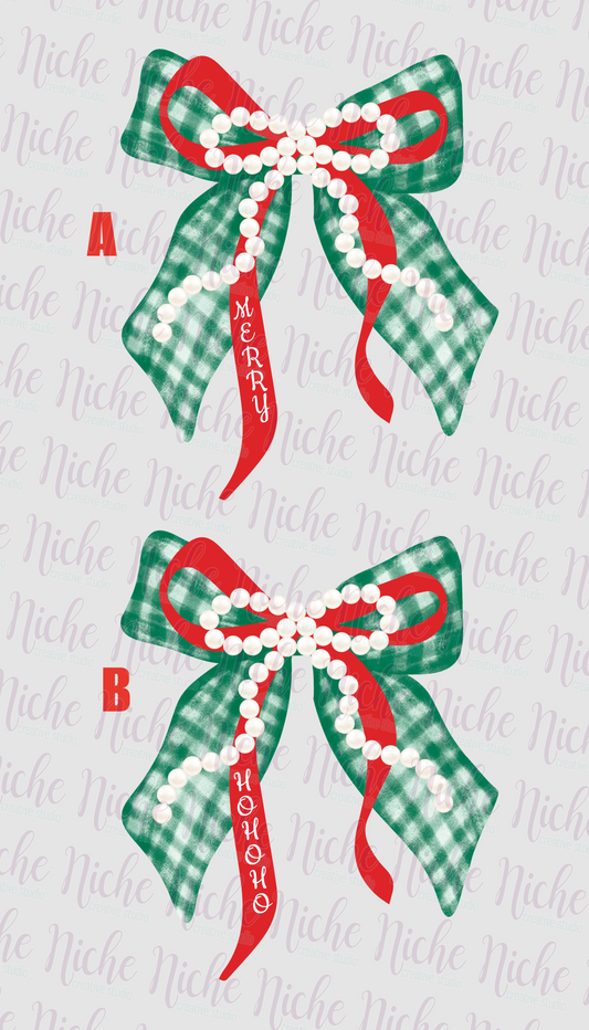 -CHR3410 Merry Pearl Bow Decal