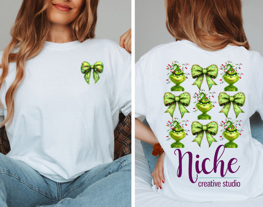 -CHR7004 **Combo** Christmas Coquette Bow Decal