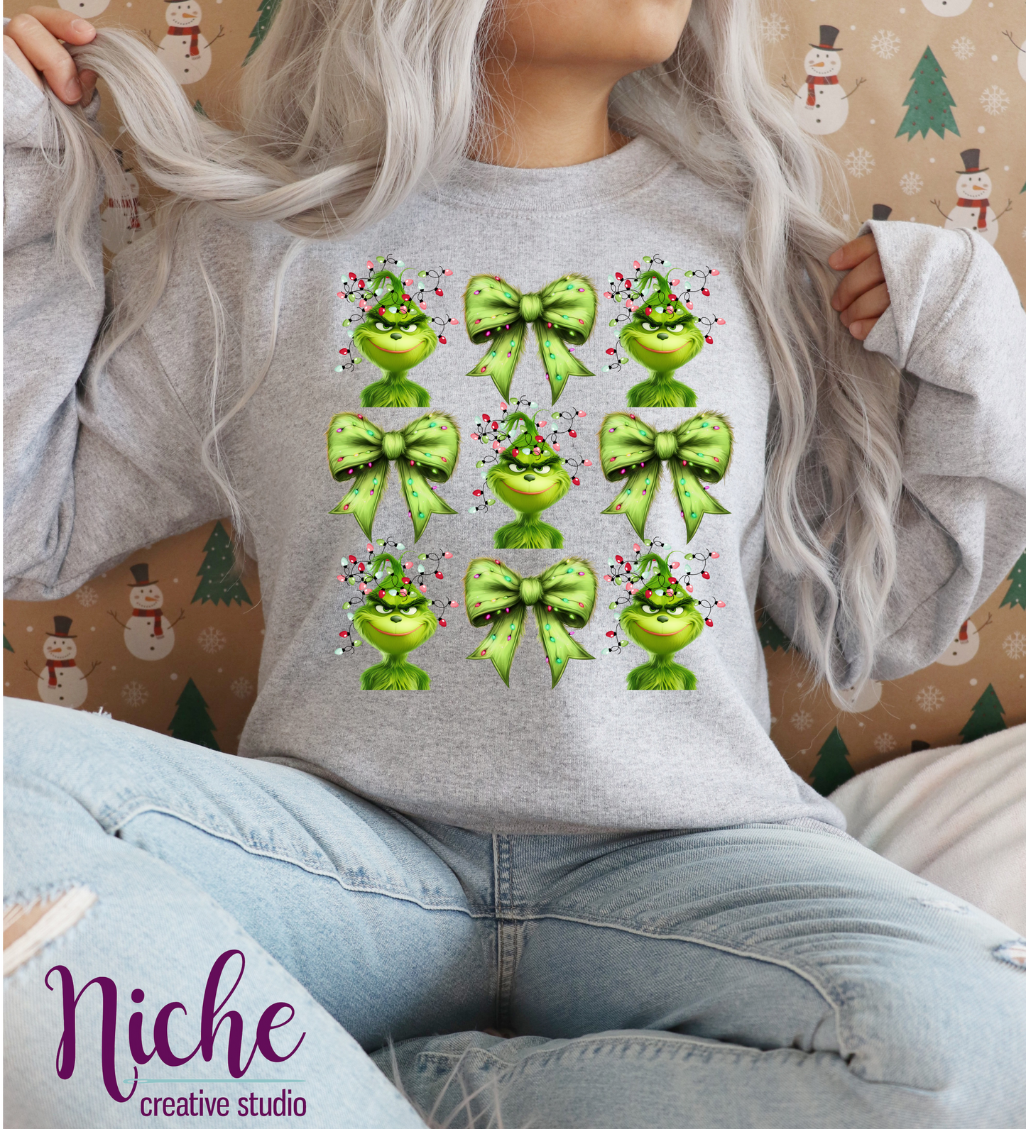 -CHR5423 Christmas Coquette Bow Decal