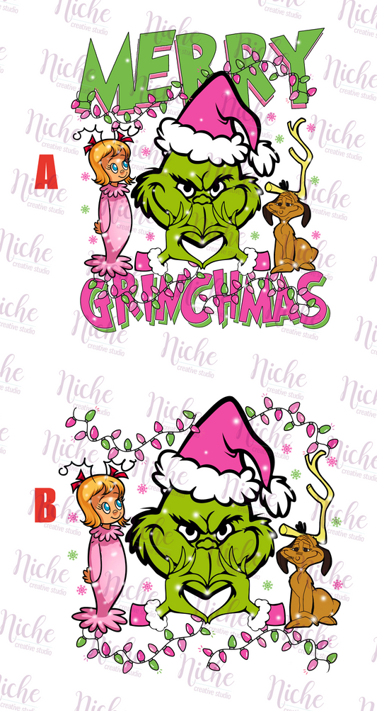 -CHR5429 Retro Pink Christmas Decal