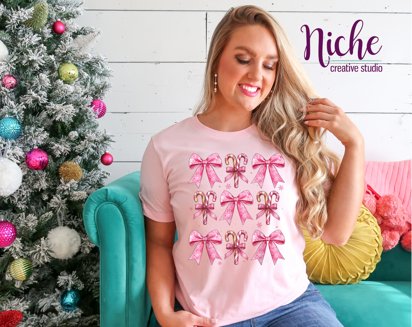 -CHR5606 Candy Cane Coquette Decal