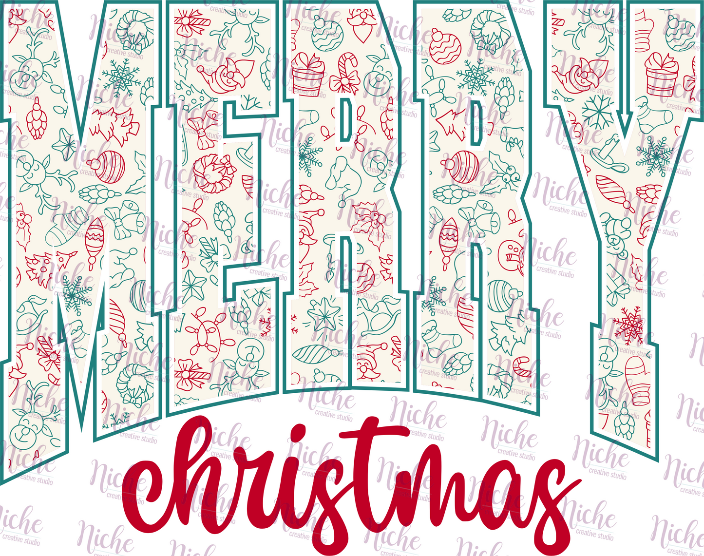 -CHR803 Merry Christmas Decal