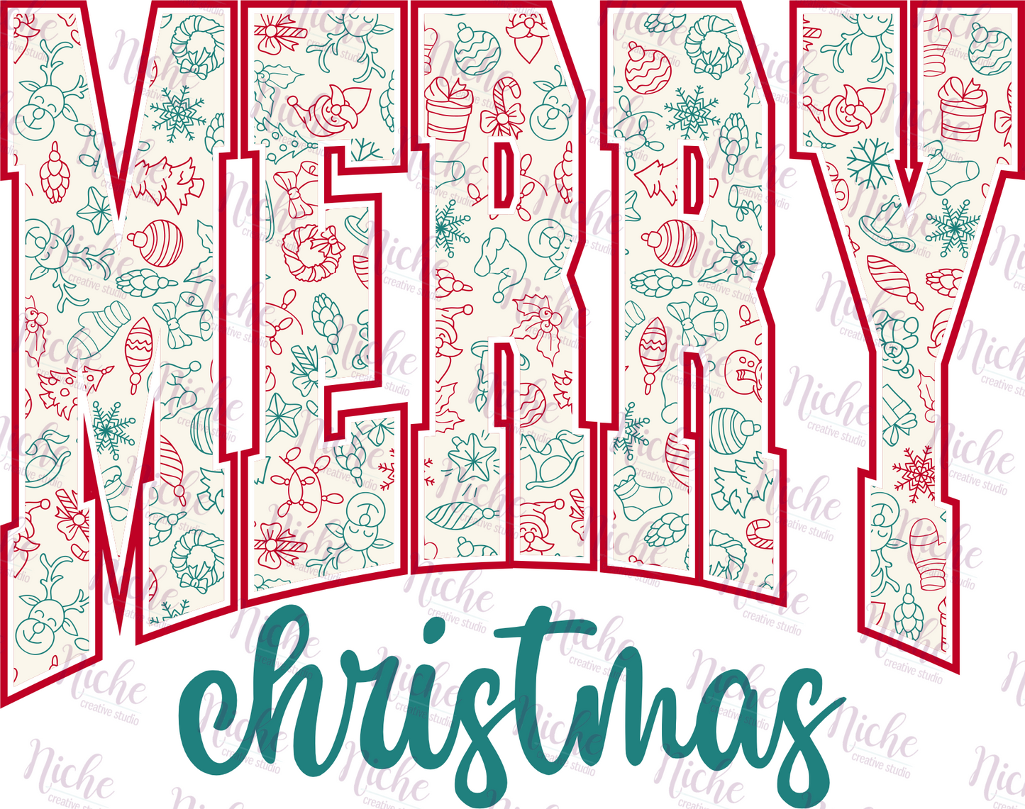 -CHR803 Merry Christmas Decal