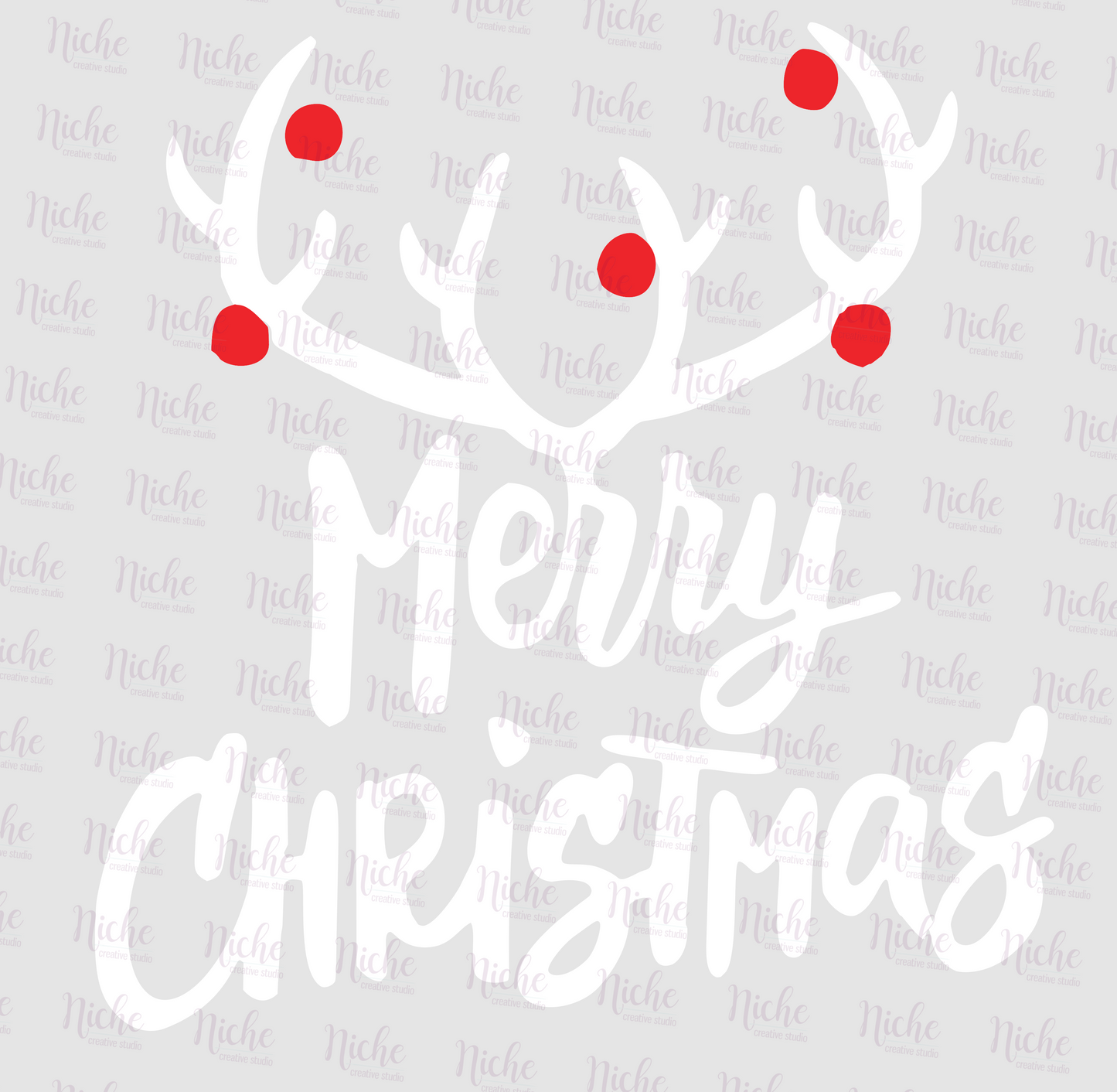 -CHR824 Deer Antlers with Decorations Decal