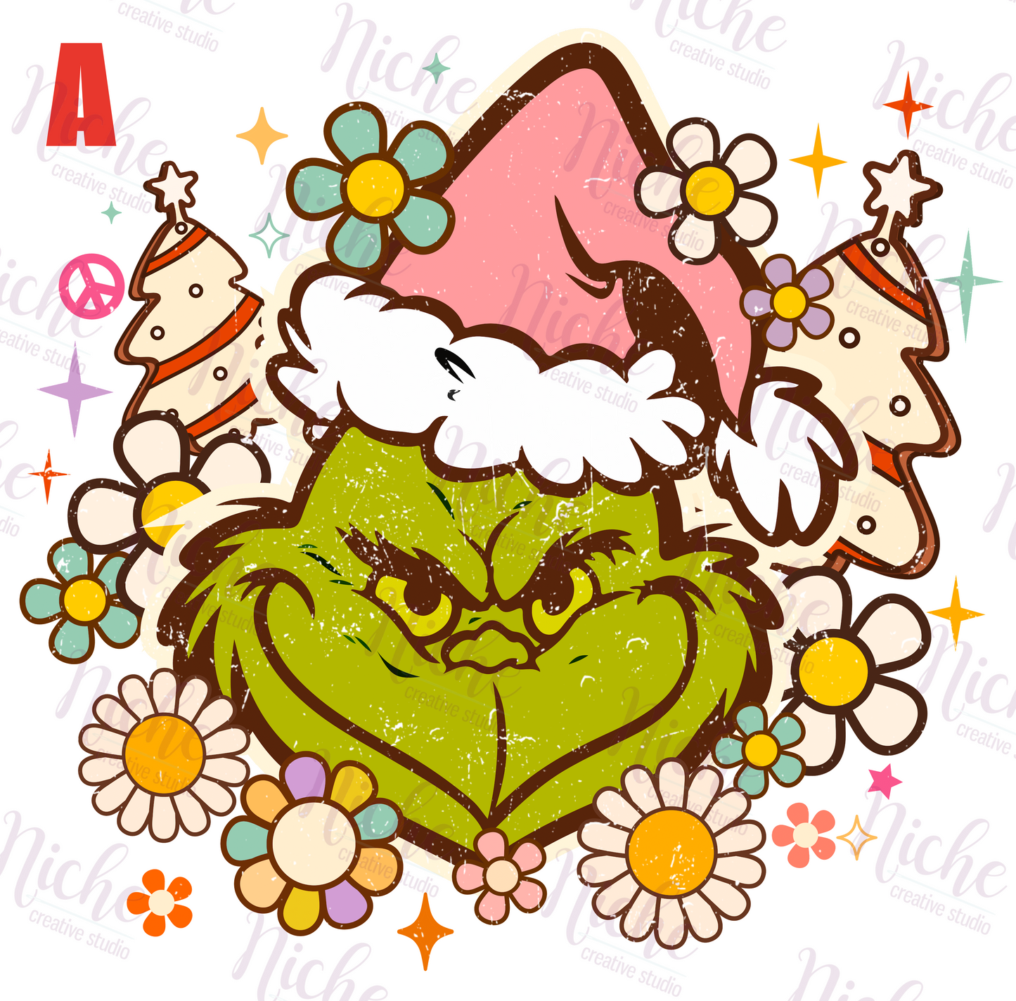 -CHR839 Pink Grinch Decal