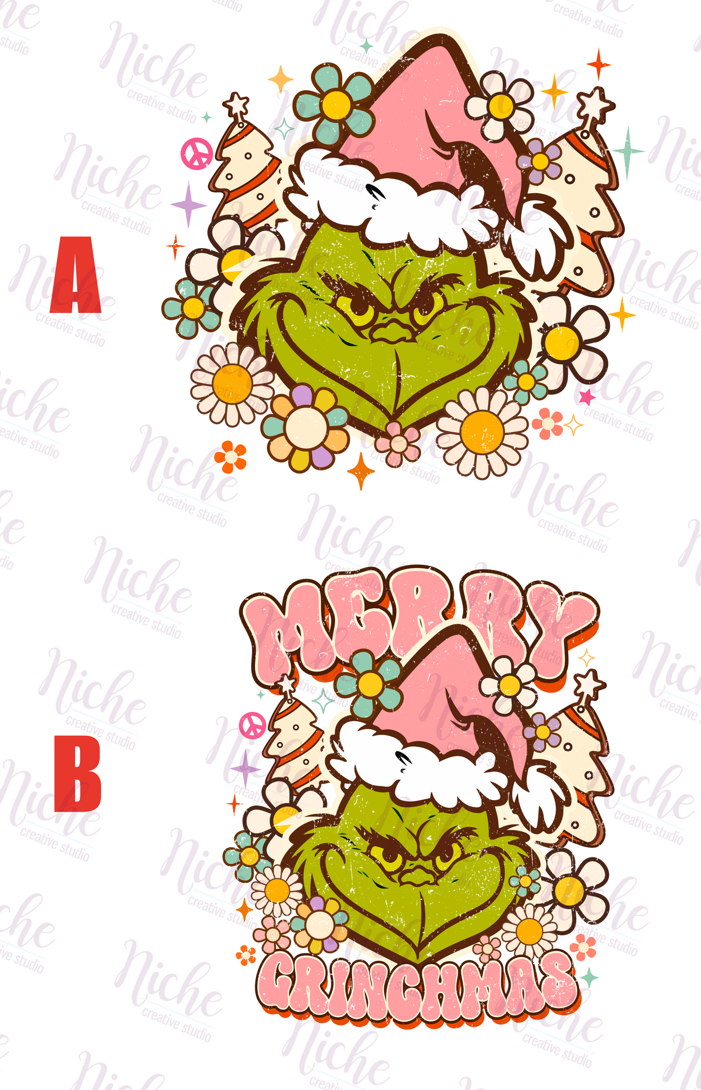 -CHR839 Pink Grinch Decal