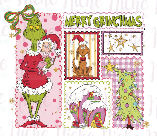 -CHR8427 Grinch Stamps Decal