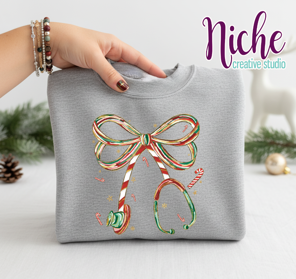 CHR8524 Candy Cane Stethoscope Decal