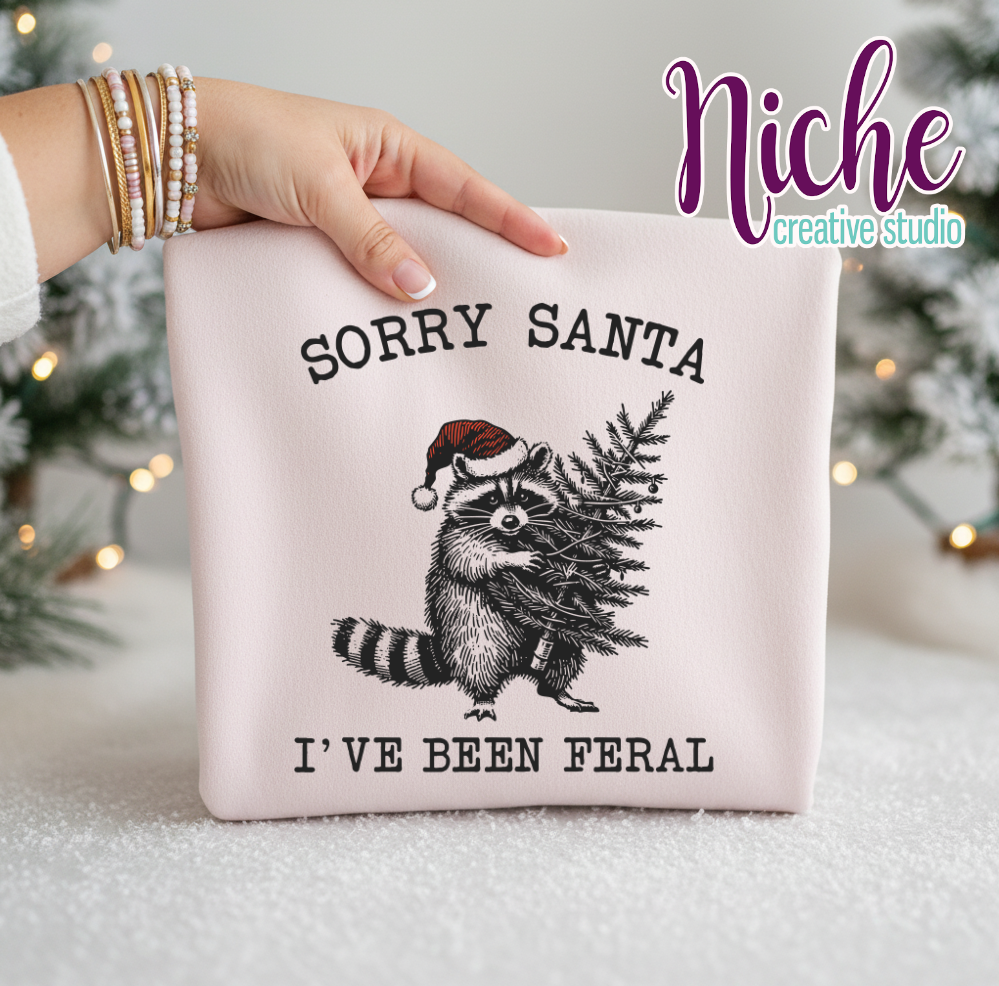 -CHR8572 Sorry Santa I've Been Feral Decal