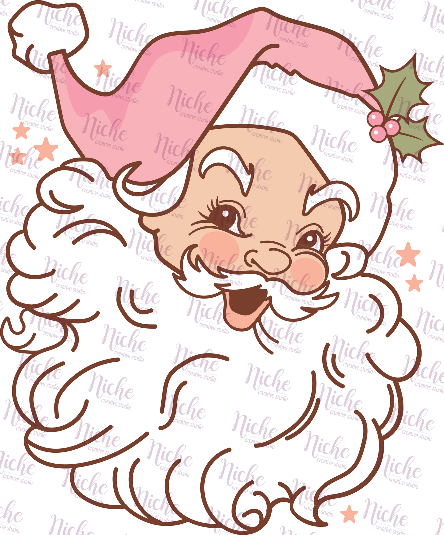 -CHR899 Pink Santa Decal