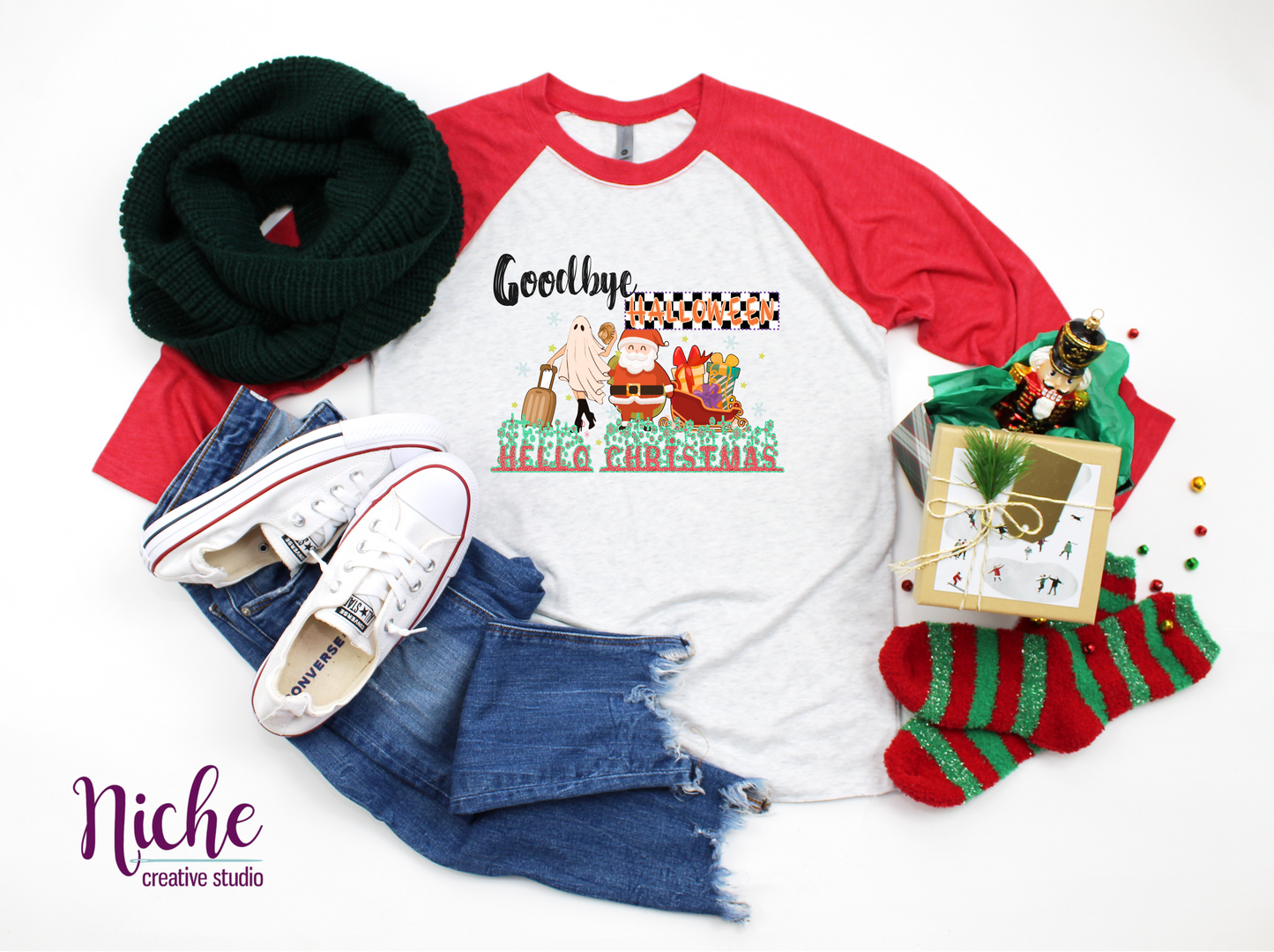 -CHR967 Goodbye Halloween Hello Christmas Decal