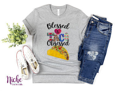 -CIN006 Blessed and Taco Obsessed Decal