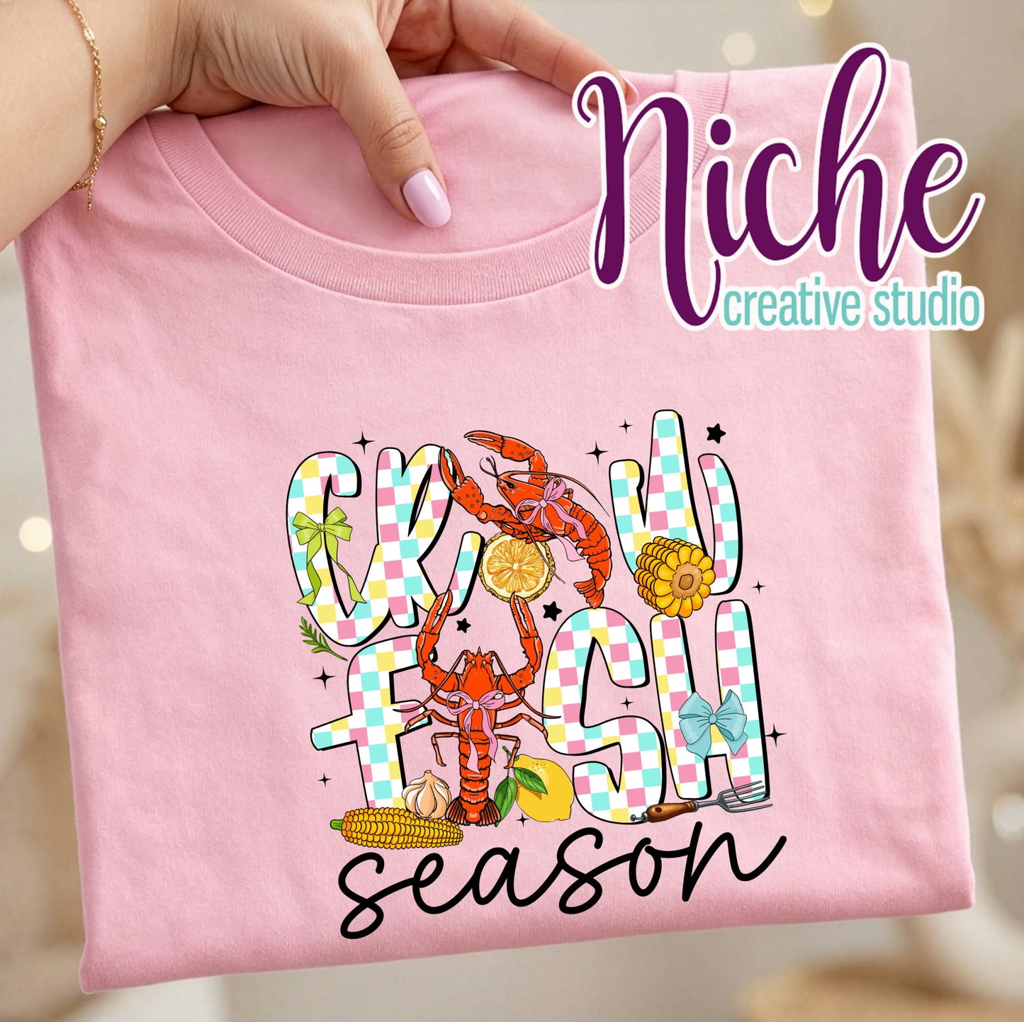 -CRA8161 Checkered Crawfish Season Decal