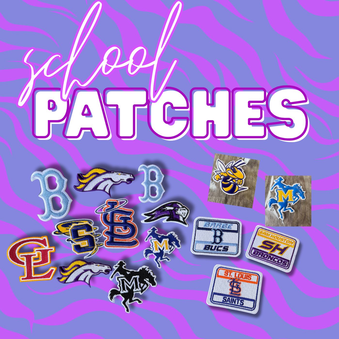 Embroidered School Patches - SALE