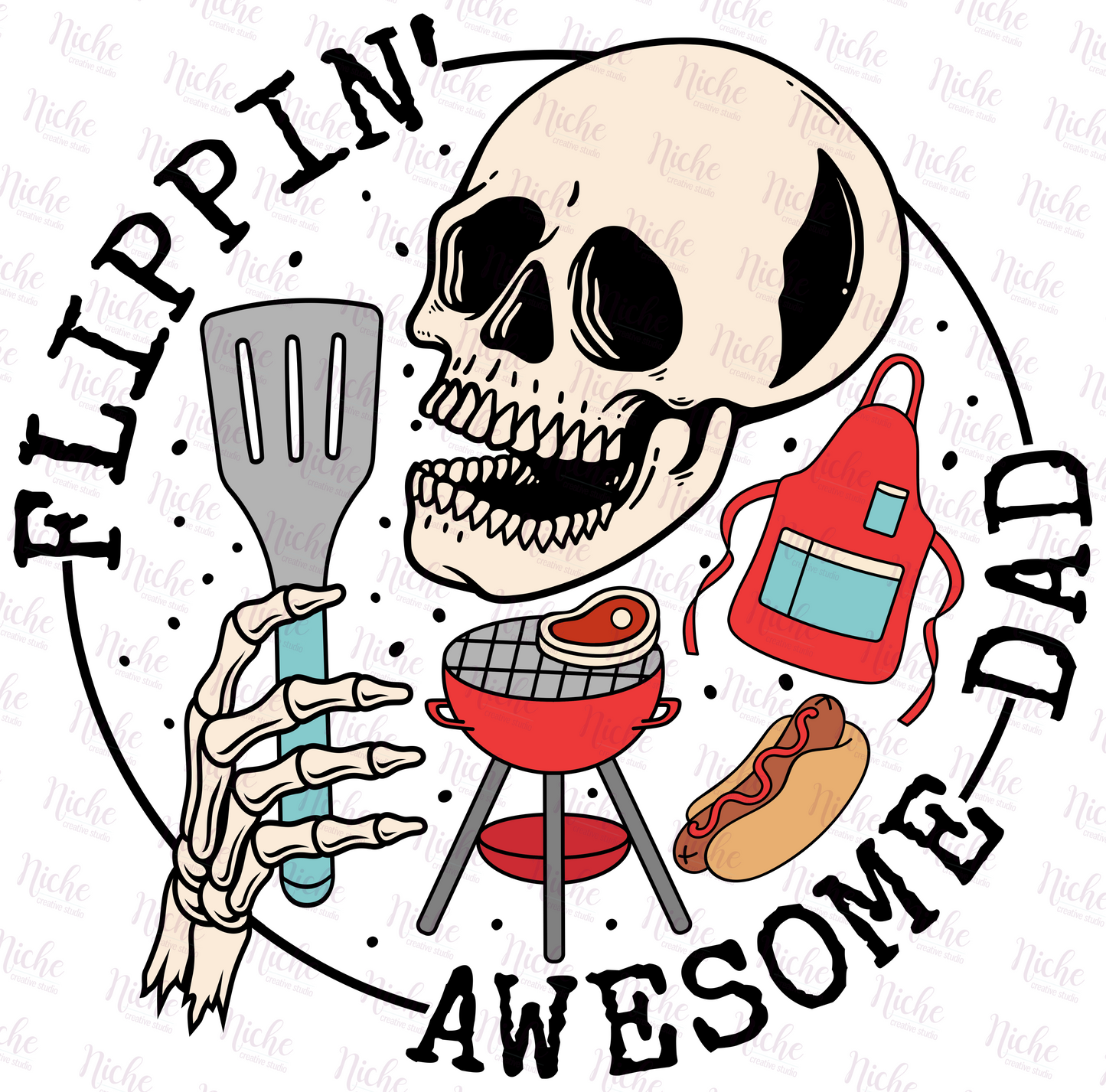 - DAD200 Flippin Awesome Dad Decal