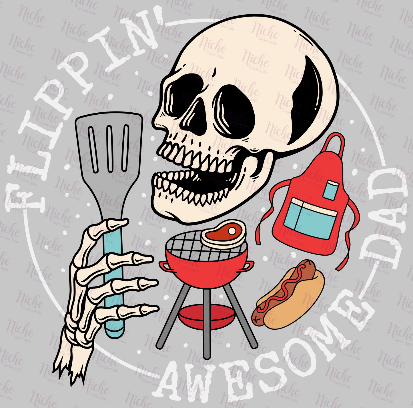 - DAD200 Flippin Awesome Dad Decal