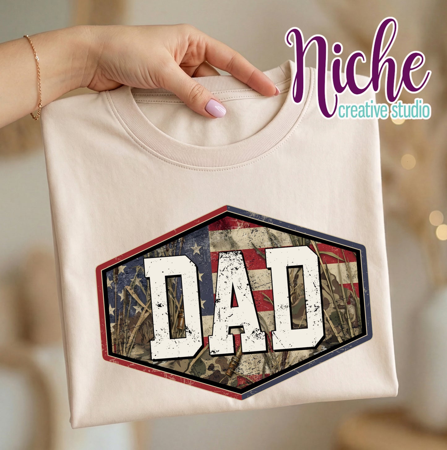 -DAD8335 Patriotic Dad Decal