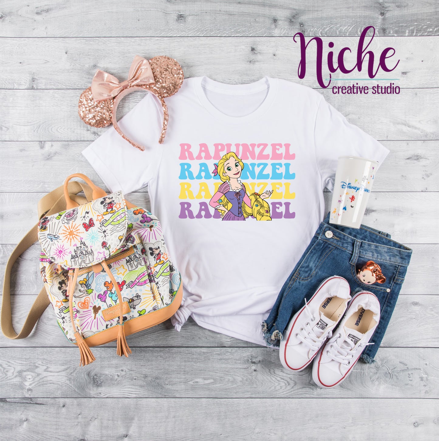 -DIS1643 Princess Name Repeating Decal