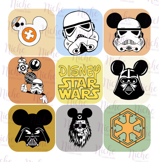-DIS1973 Star Wars Cards Decals