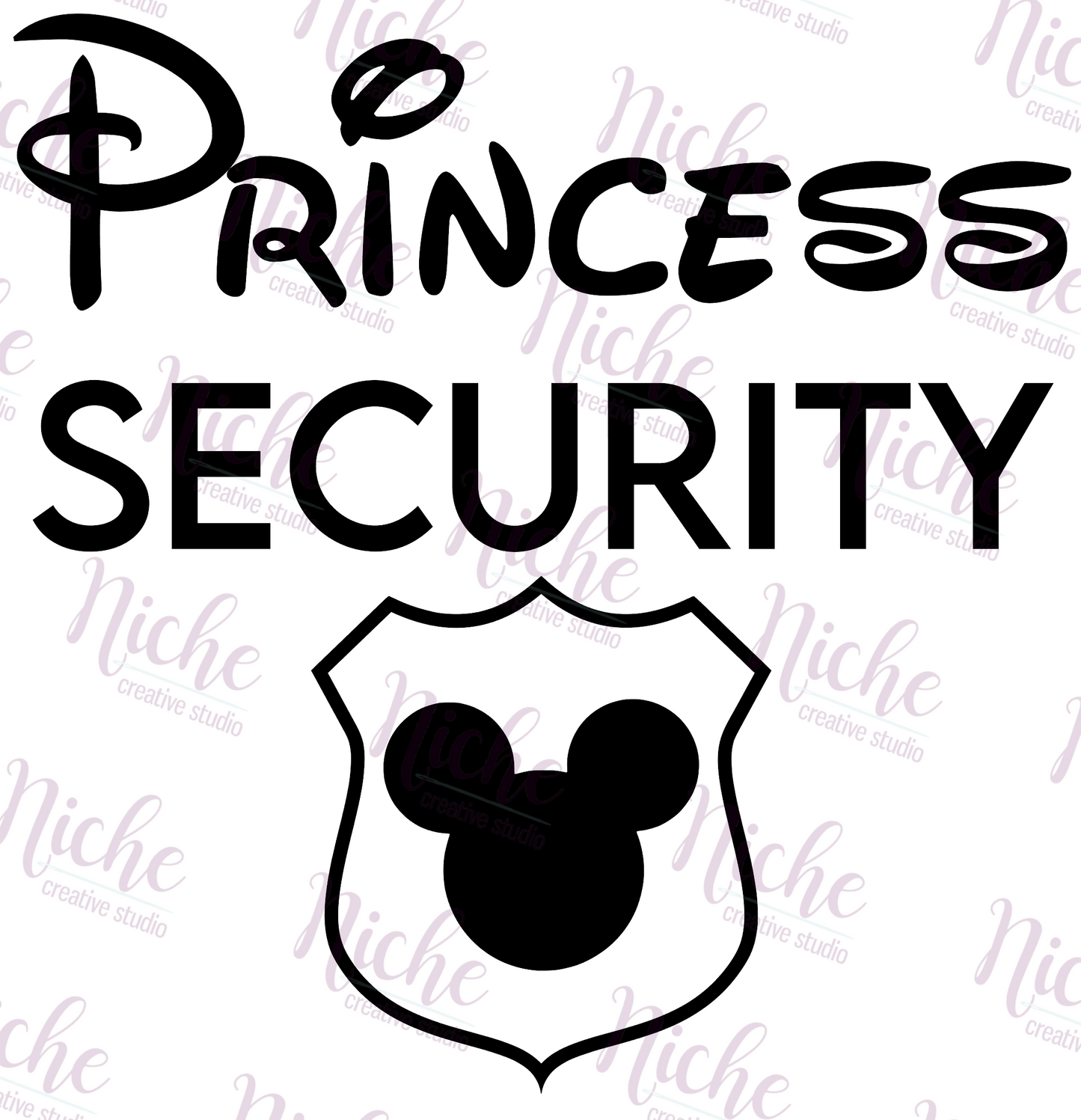 -DIS368 Princess Security Badge Decal