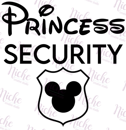 -DIS368 Princess Security Badge Decal