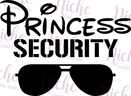 -DIS372 Princess Security Decal