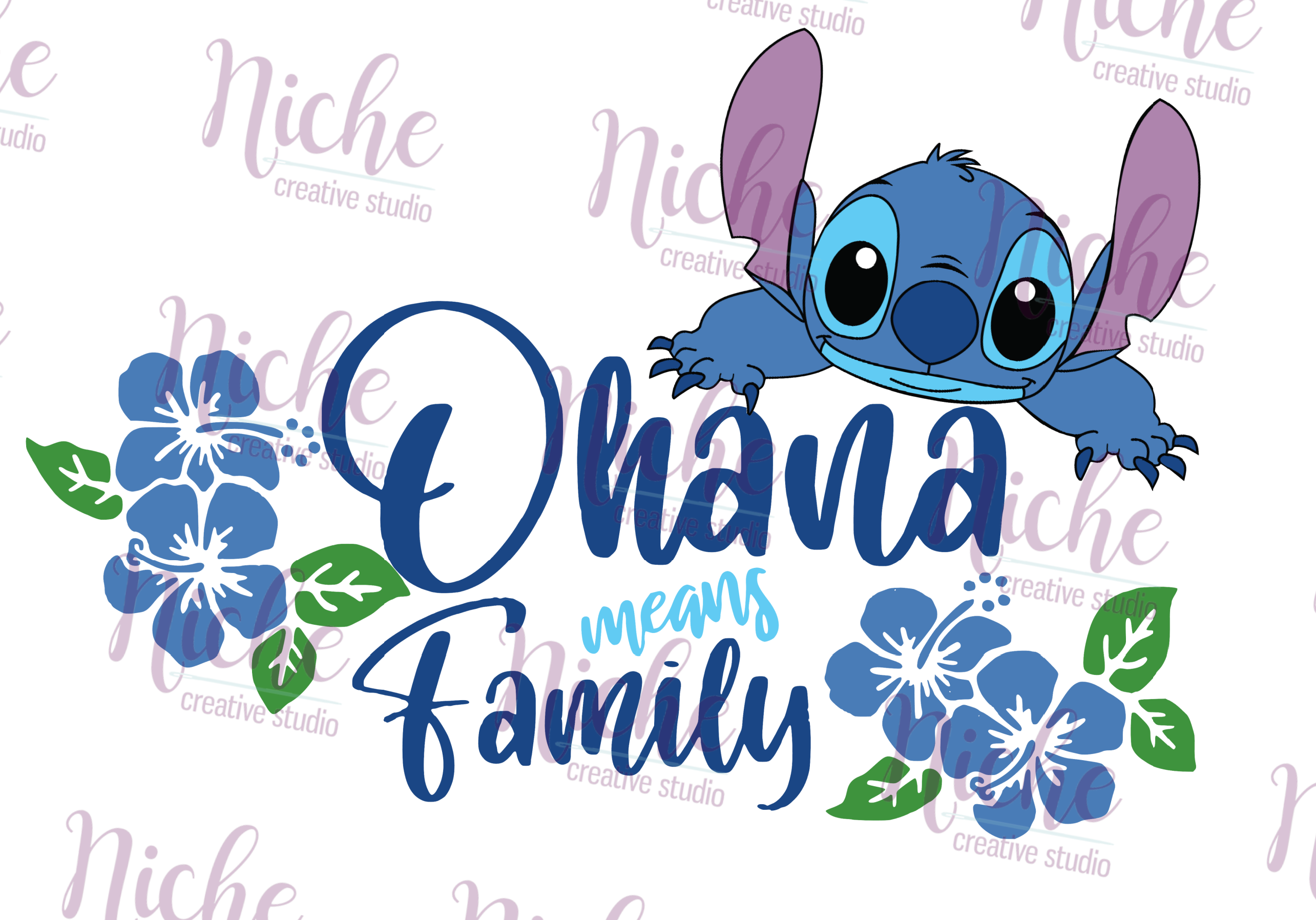DIS8235 Ohana Means Family Decal – Niche Creative Studio
