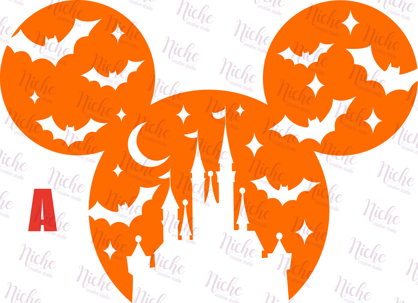 -DIS872 Castle Halloween Mouse Decal