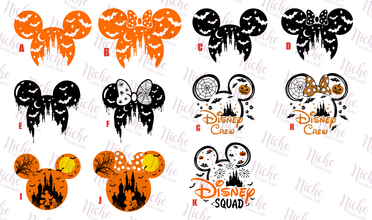 -DIS872 Castle Halloween Mouse Decal