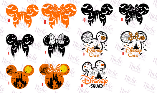-DIS872 Castle Halloween Mouse Decal