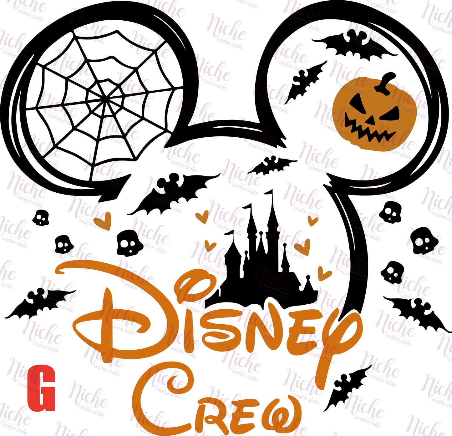 -DIS872 Castle Halloween Mouse Decal