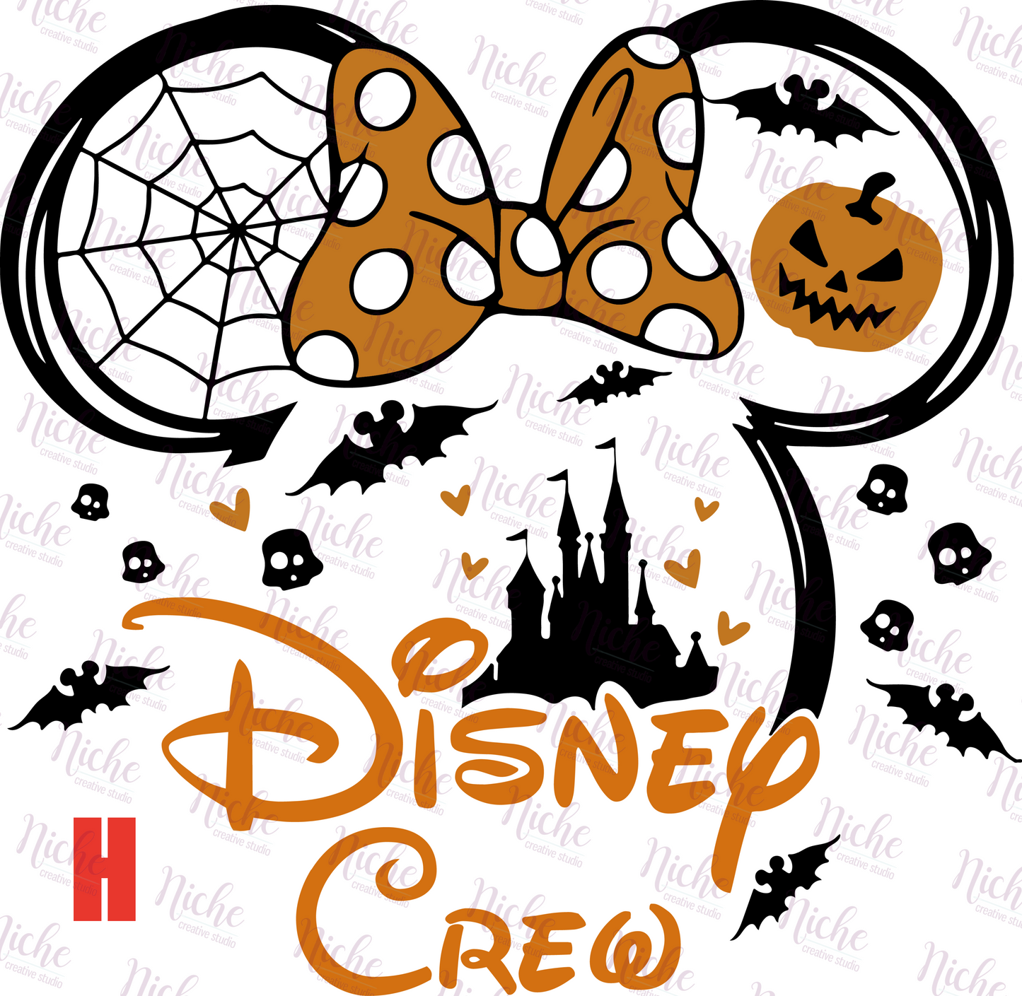 -DIS872 Castle Halloween Mouse Decal