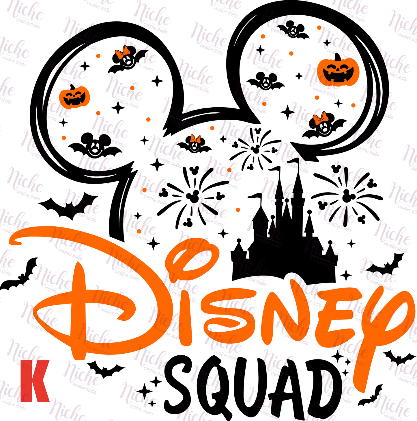 -DIS872 Castle Halloween Mouse Decal