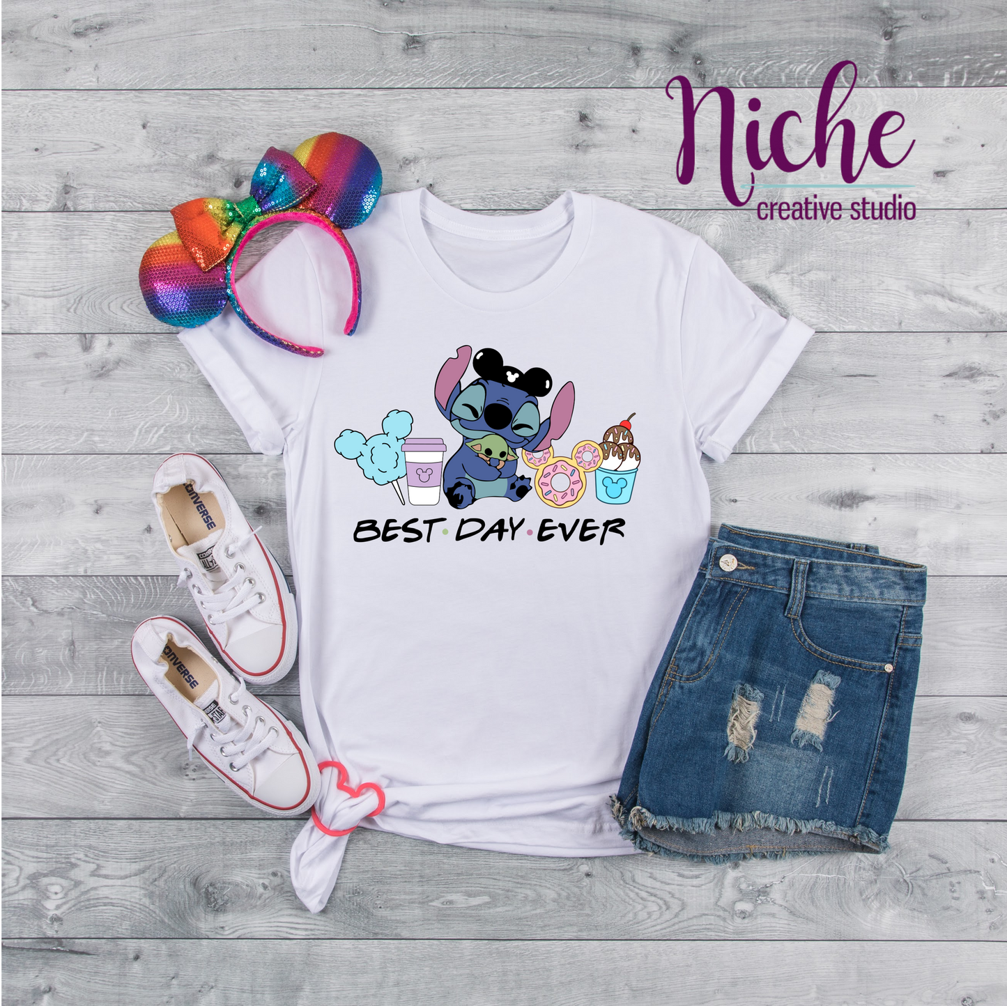 -DIS891 Stitch Best Day Ever Decal