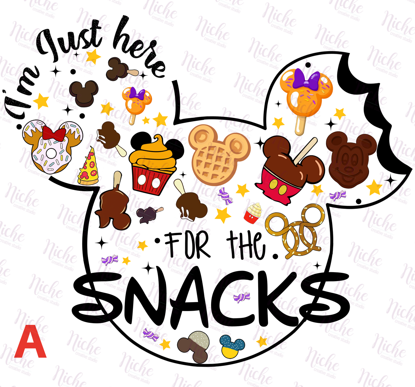 -DIS894 Here for the Snacks Decal
