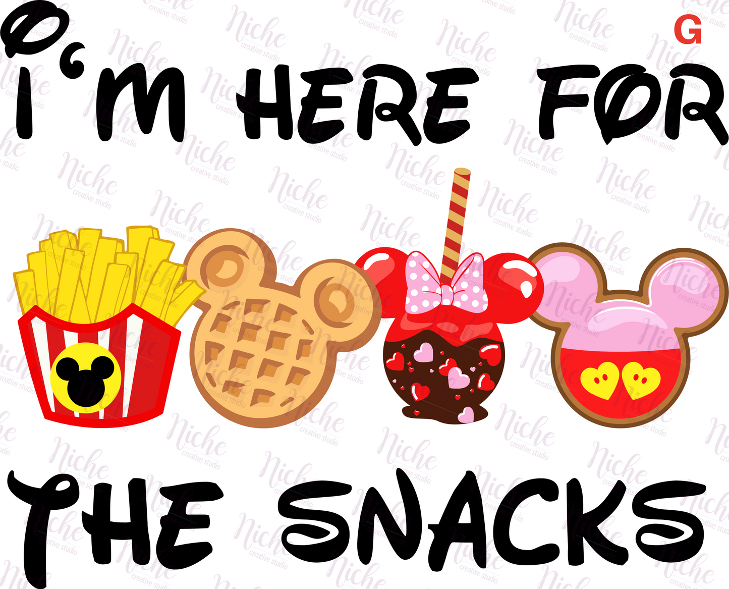 -DIS894 Here for the Snacks Decal