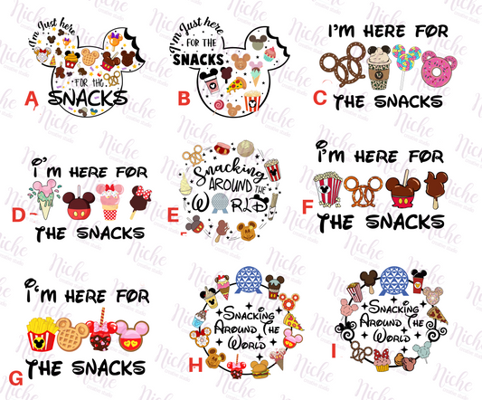 -DIS894 Here for the Snacks Decal